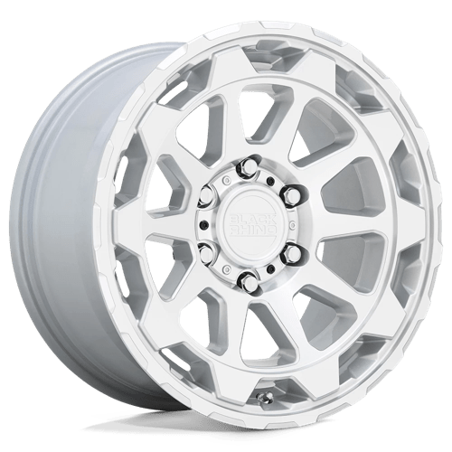 Black Rhino ROTOR Gloss Silver W/mirror Cut Face 18x9 +12 6x120mm 67.1mm - Wheelwiz