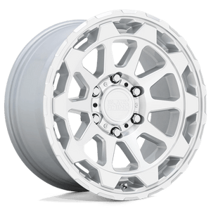Black Rhino ROTOR Gloss Silver W/mirror Cut Face 20x9 +2 5x127mm 71.5mm - Wheelwiz