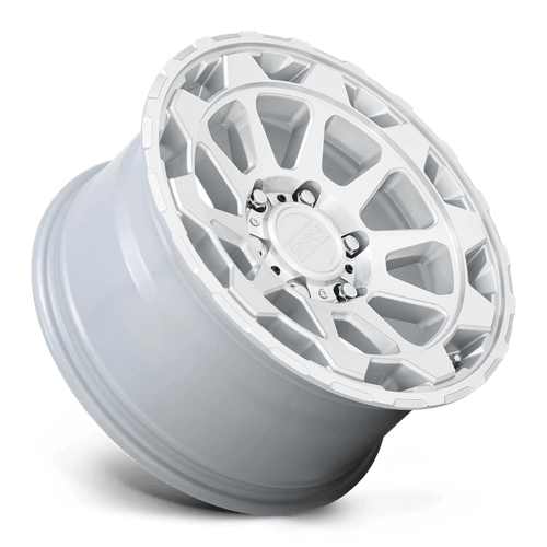 Black Rhino ROTOR Gloss Silver With Mirror Cut Face 18x9 +12 5x150mm 110.1mm - WheelWiz