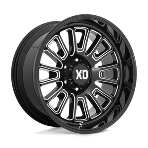 XD Series XD864 ROVER Gloss Black Milled 24x12 -44 8x165.1mm 125.1mm - Wheelwiz