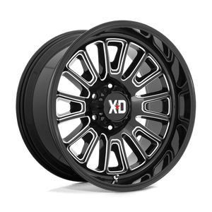 XD Series XD864 ROVER Gloss Black Milled 24x12 -44 8x170mm 125.1mm - Wheelwiz