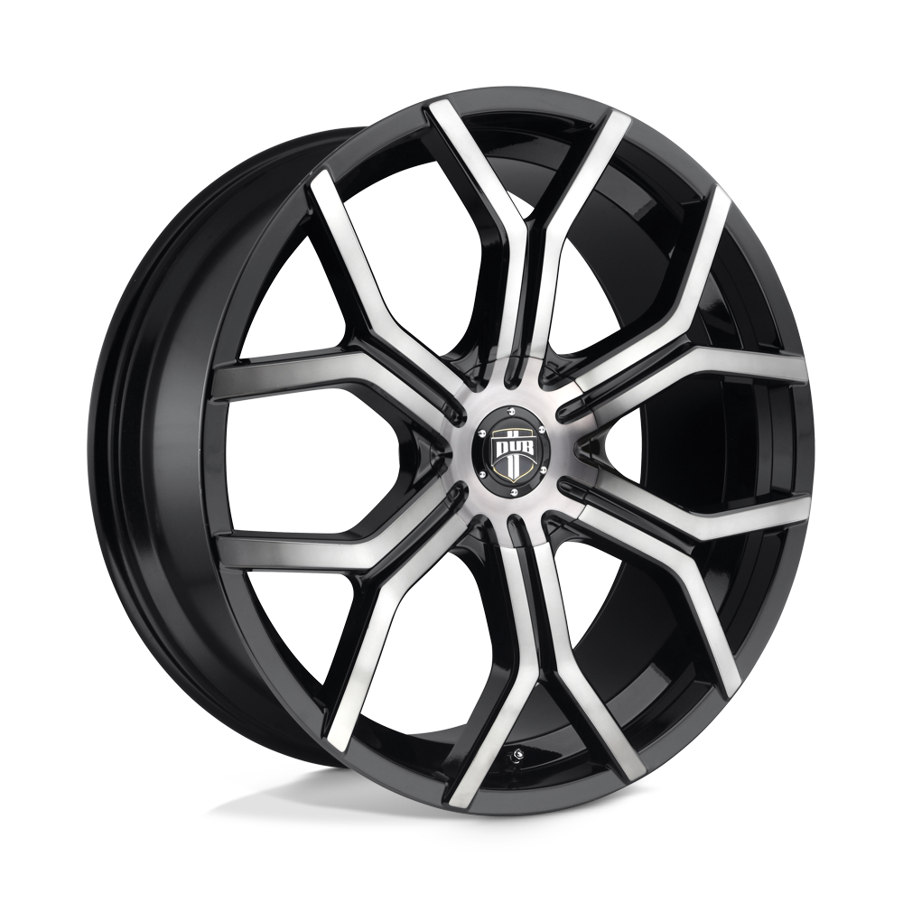 DUB S209 ROYALTY Gloss Machined Double Dark Tint 22x9.5 +32 5x112mm 72.6mm - WheelWiz