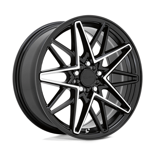 Ruff CLUTCH Gloss Black W/machined Face 17x7.5 +38 5x100|5x114.3mm 72.1mm