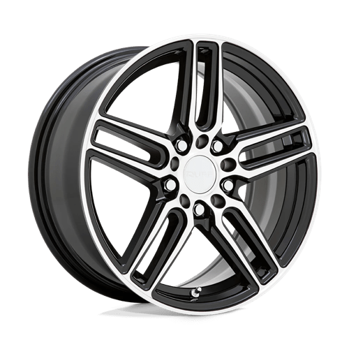 Ruff NITRO Gloss Black W/ Machined Face 17x7.5 +38 5x108|5x114.3mm 72.1mm - Wheelwiz