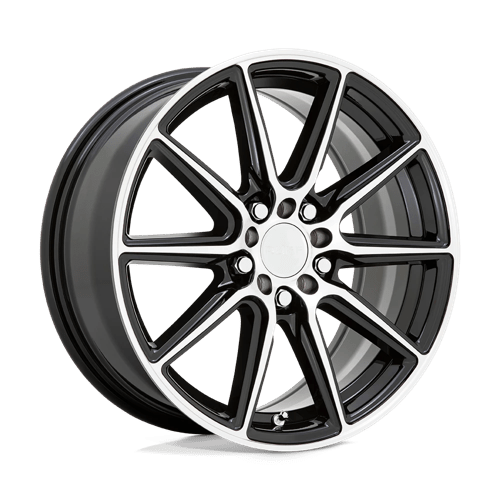 Ruff THROTTLE Gloss Black W/ Machined Face 18x8 +38 5x100|5x114.3mm 72.1mm - Wheelwiz