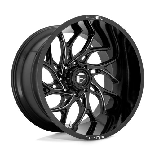 Fuel Offroad D741 RUNNER Gloss Black Milled 22x12 -44 5x139.7mm 108mm - Wheelwiz