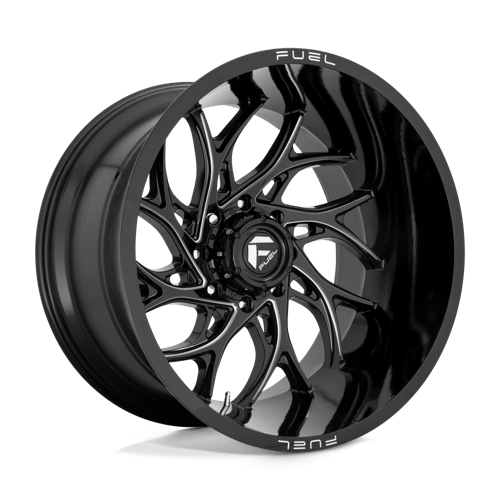 Fuel Offroad D741 RUNNER Gloss Black Milled 24x12 -44 5x127mm 71.5mm - Wheelwiz