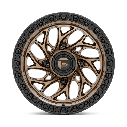 Fuel Offroad D777 RUNNER UTV Bronze W/ Black Ring 15x10 0 4x137mm 110.1mm - Wheelwiz