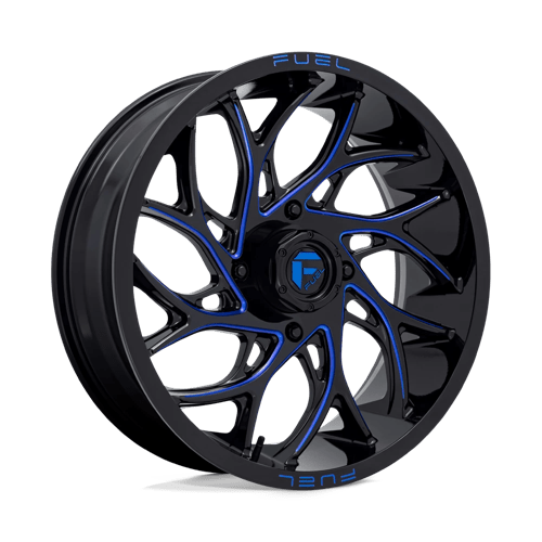 Fuel Offroad D778 RUNNER UTV Gloss Black Milled Candy Blue 20x7 +13 4x156mm 132mm - Wheelwiz