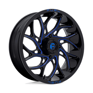 Fuel Offroad D778 RUNNER UTV Gloss Black Milled Candy Blue 20x7 +13 4x156mm 132mm - Wheelwiz