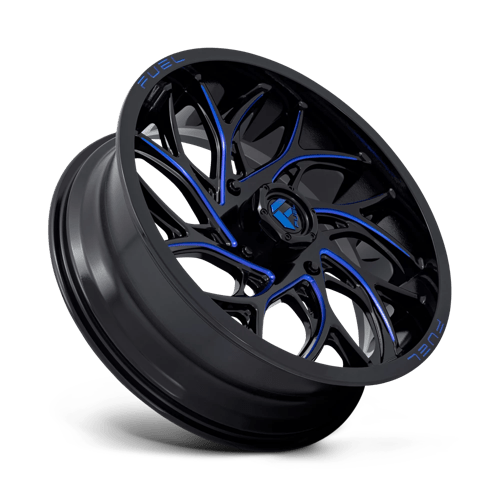 Fuel Offroad D778 RUNNER UTV Gloss Black Milled Candy Blue 20x7 +13 4x137mm 110.1mm - Wheelwiz