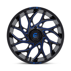 Fuel Offroad D778 RUNNER UTV Gloss Black Milled Candy Blue 18x7 +13 4x137mm 110.1mm - Wheelwiz