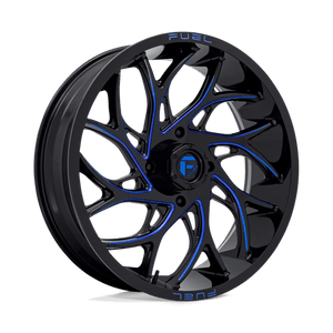Fuel Offroad D778 RUNNER UTV Gloss Black Milled Candy Blue 22x7 0 4x156mm 132mm - Wheelwiz