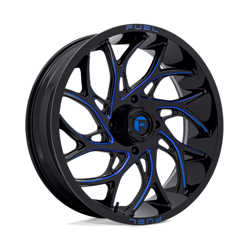Fuel Offroad D778 RUNNER UTV Gloss Black Milled Candy Blue 22x7 0 4x137mm 110.1mm - Wheelwiz
