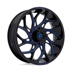 Fuel Offroad D778 RUNNER UTV Gloss Black Milled Candy Blue 22x7 0 4x137mm 110.1mm - Wheelwiz