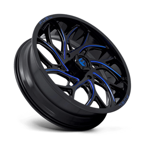 Fuel Offroad D778 RUNNER UTV Gloss Black Milled Candy Blue 22x7 0 4x137mm 110.1mm - Wheelwiz