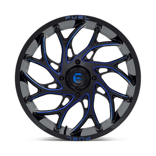 Fuel Offroad D778 RUNNER UTV Gloss Black Milled Candy Blue 22x7 0 4x156mm 132mm - Wheelwiz