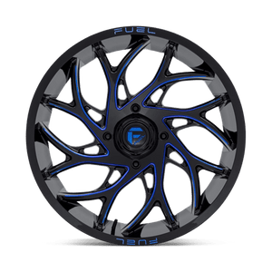 Fuel Offroad D778 RUNNER UTV Gloss Black Milled Candy Blue 22x7 0 4x156mm 132mm - Wheelwiz
