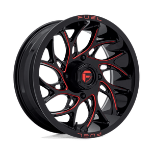 Fuel Offroad D779 RUNNER UTV Gloss Black Milled Candy Red 20x7 +13 4x156mm 132mm - Wheelwiz