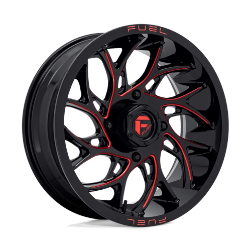 Fuel Offroad D779 RUNNER UTV Gloss Black Milled Candy Red 18x7 +13 4x137mm 110.1mm - Wheelwiz