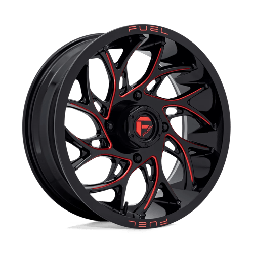 Fuel Offroad D779 RUNNER UTV Gloss Black Milled Candy Red 20x7 +13 4x137mm 110.1mm - Wheelwiz