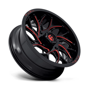 Fuel Offroad D779 RUNNER UTV Gloss Black Milled Candy Red 18x7 +13 4x137mm 110.1mm - Wheelwiz