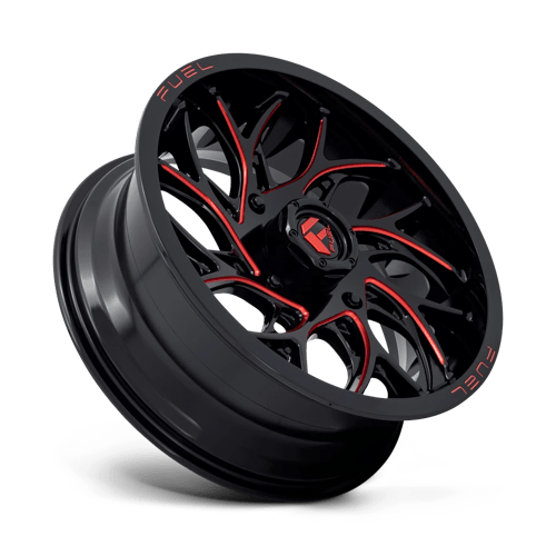 Fuel Offroad D779 RUNNER UTV Gloss Black Milled Candy Red 18x7 +13 4x156mm 132mm - Wheelwiz