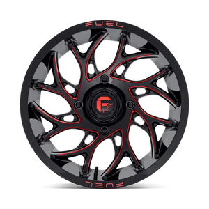 Fuel Offroad D779 RUNNER UTV Gloss Black Milled Candy Red 18x7 +13 4x137mm 110.1mm - Wheelwiz