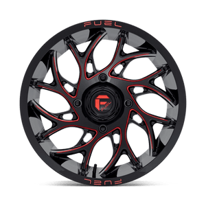 Fuel Offroad D779 RUNNER UTV Gloss Black Milled Candy Red 20x7 +13 4x137mm 110.1mm - Wheelwiz