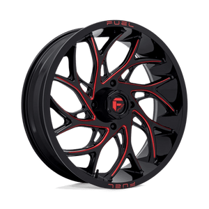 Fuel Offroad D779 RUNNER UTV Gloss Black Milled Candy Red 22x7 0 4x137mm 110.1mm - Wheelwiz