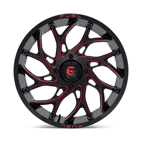 Fuel Offroad D779 RUNNER UTV Gloss Black Milled Candy Red 22x7 0 4x156mm 132mm - Wheelwiz