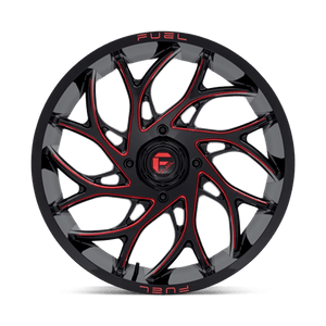 Fuel Offroad D779 RUNNER UTV Gloss Black Milled Candy Red 22x7 0 4x156mm 132mm - Wheelwiz