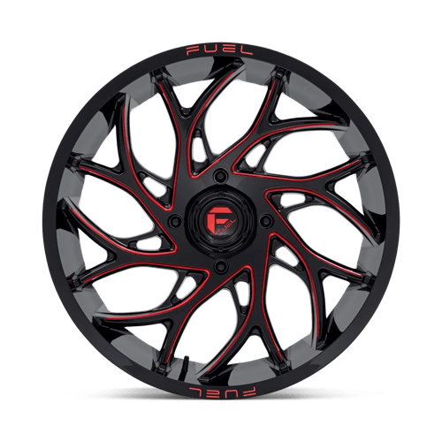 Fuel Offroad D779 RUNNER UTV Gloss Black Milled Candy Red 22x7 0 4x137mm 110.1mm - Wheelwiz