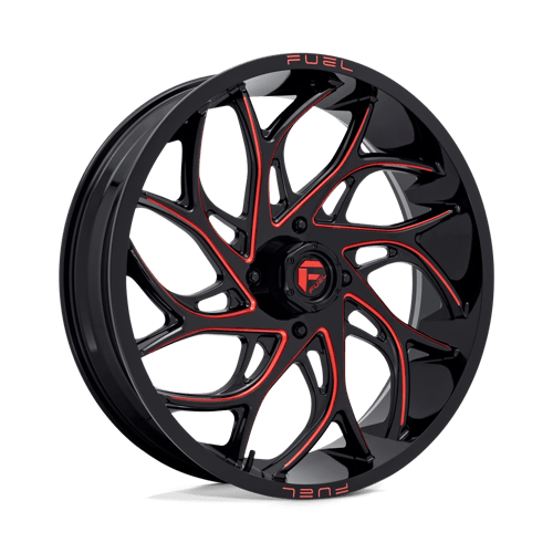 Fuel Offroad D779 RUNNER UTV Gloss Black Milled Candy Red 24x7 +13 4x156mm 132mm - Wheelwiz