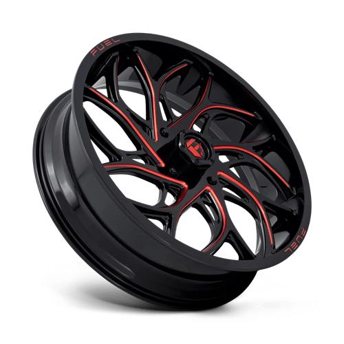 Fuel Offroad D779 RUNNER UTV Gloss Black Milled Candy Red 24x7 +13 4x156mm 132mm - Wheelwiz