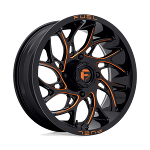 Fuel Offroad D780 RUNNER UTV Gloss Black Milled Orange 18x7 +13 4x137mm 110.1mm - Wheelwiz