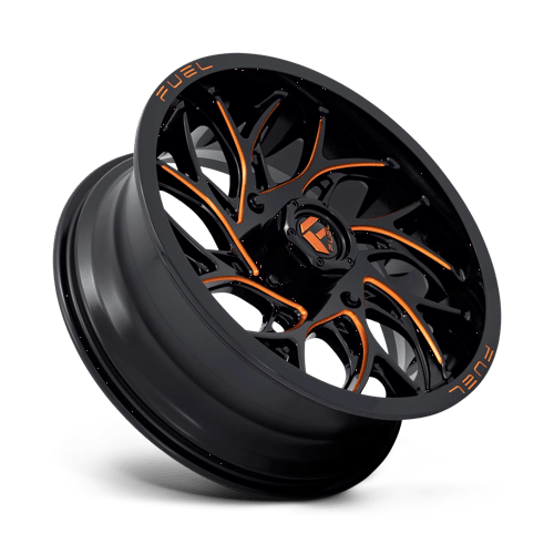 Fuel Offroad D780 RUNNER UTV Gloss Black Milled Orange 18x7 +13 4x156mm 132mm - Wheelwiz
