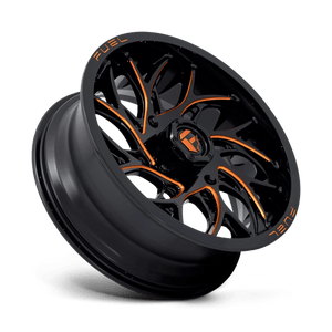 Fuel Offroad D780 RUNNER UTV Gloss Black Milled Orange 18x7 +13 4x156mm 132mm - Wheelwiz