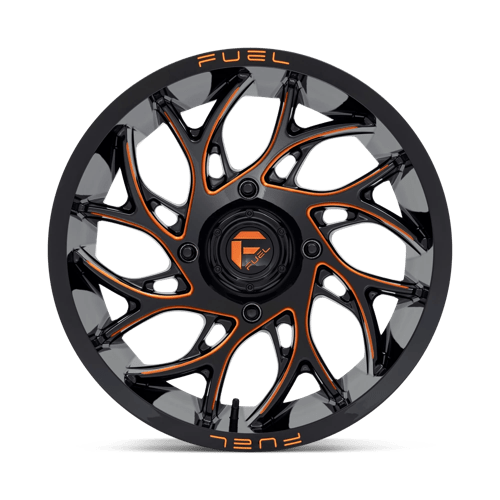 Fuel Offroad D780 RUNNER UTV Gloss Black Milled Orange 18x7 +13 4x156mm 132mm - Wheelwiz