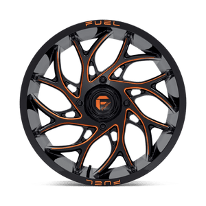 Fuel Offroad D780 RUNNER UTV Gloss Black Milled Orange 20x7 +13 4x156mm 132mm - Wheelwiz