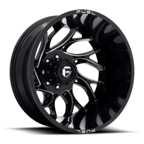 Fuel Offroad D741 RUNNER Gloss Black Milled 20x8.25 -202 8x200mm 142mm - Wheelwiz