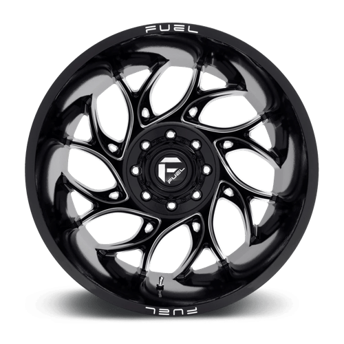 Fuel Offroad D741 RUNNER Gloss Black Milled 22x8.25 -220 8x210mm 154.3mm - Wheelwiz