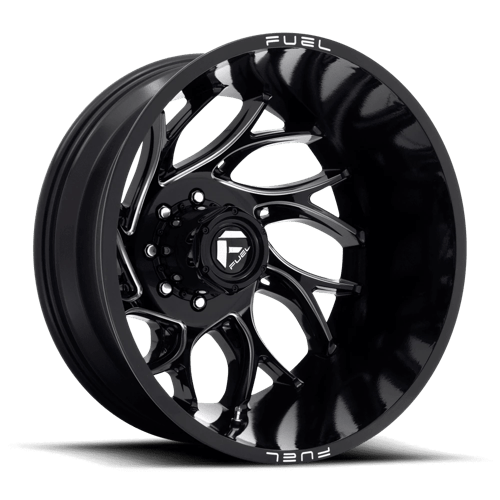 Fuel Offroad D741 RUNNER Gloss Black Milled 22x8.25 -265 8x165.1mm 121.5mm - Wheelwiz