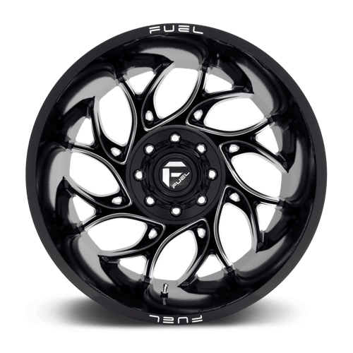 Fuel Offroad D741 RUNNER Gloss Black Milled 22x8.25 -265 8x165.1mm 121.5mm - Wheelwiz