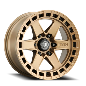 Icon Alloys Raider Satin Satin Brass 17x8.5 +6 6x135mm 87.1mm