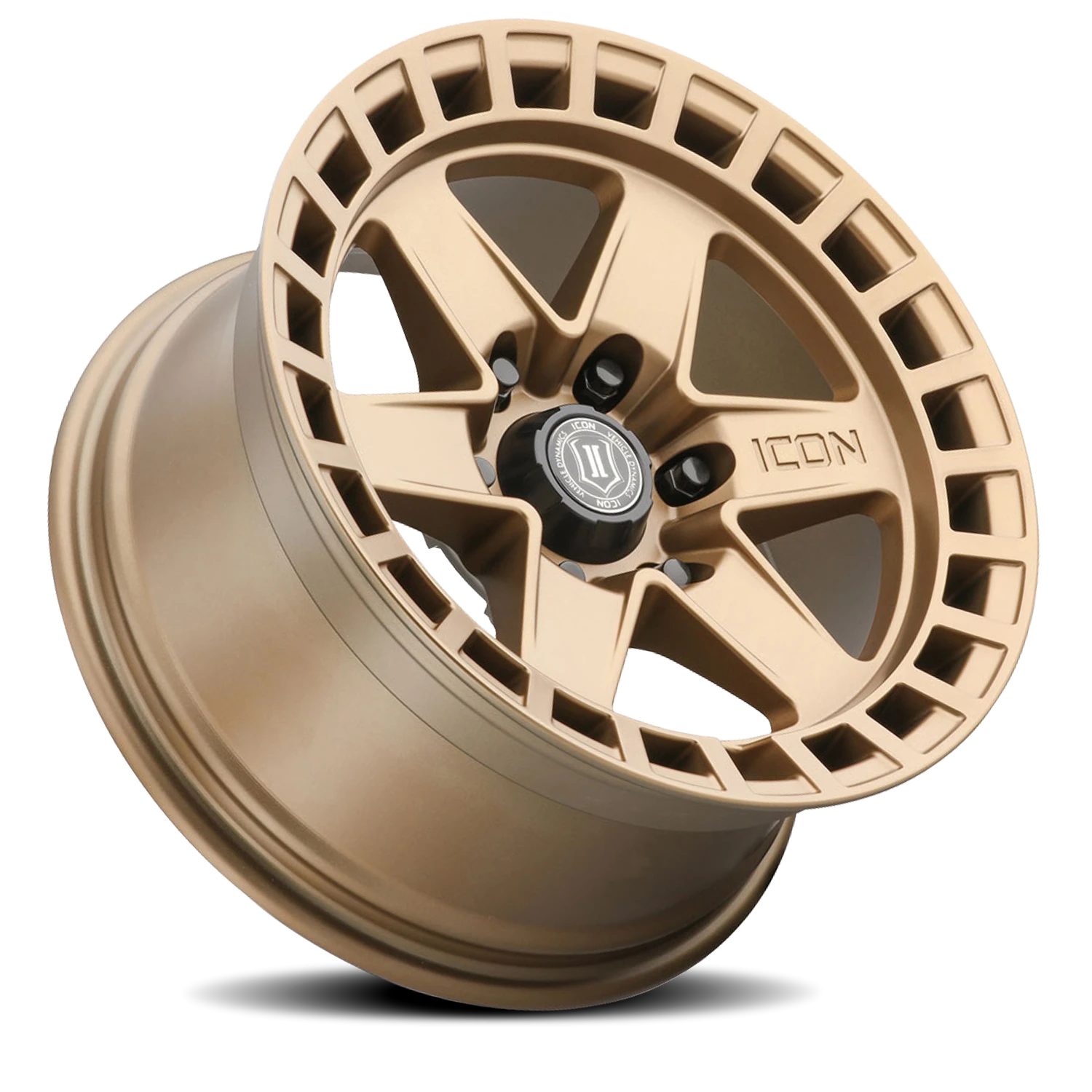 Icon Alloys Raider Satin Satin Brass 17x8.5 0 6x120mm 67mm