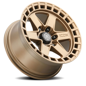 Icon Alloys Raider Satin Satin Brass 17x8.5 +6 6x135mm 87.1mm