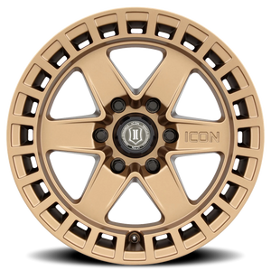 Icon Alloys Raider Satin Satin Brass 17x8.5 +6 6x135mm 87.1mm