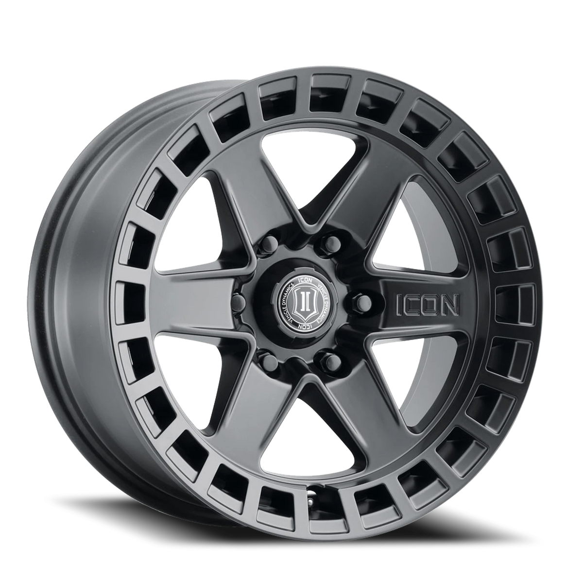 Icon Alloys Raider Satin Black 17x8.5 +6 6x135mm 87.1mm