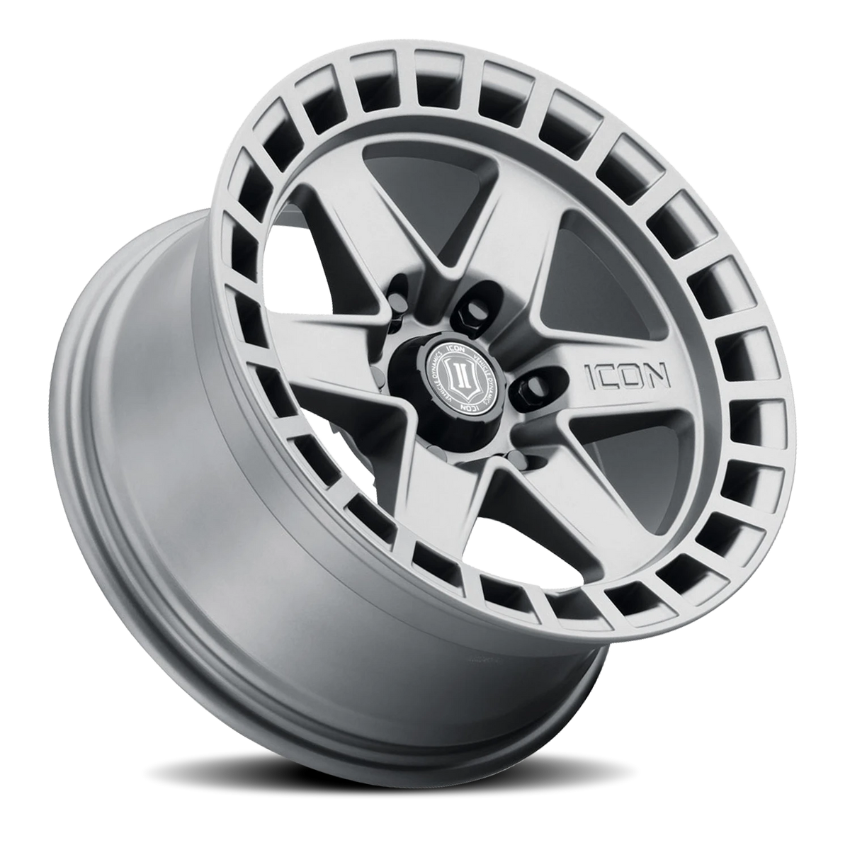Icon Alloys Raider Titanium 17x8.5 +6 6x135mm 87.1mm